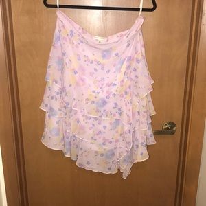 🔥Banana republic silk ruffle skirt 14